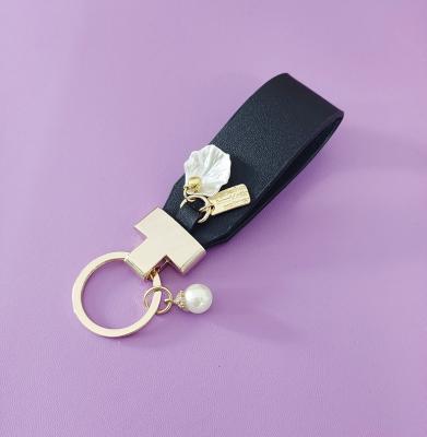 China Car Key Chain Cute Car PU Leather Car Key Chains Accessory For Female Girls for sale