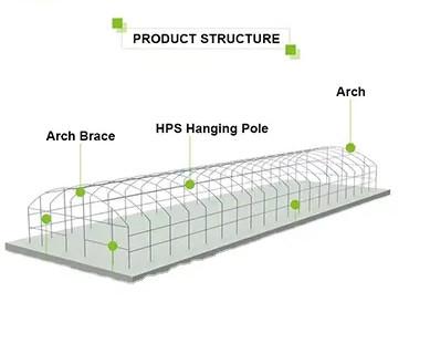 China Single Span Tunnel Plastic Film Agricultural Greenhouse High Disaster Resistance for sale