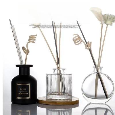 China Household Products Glass Bottle Decorative Tubular Diffuser For Indoor Aroma Emitting Aromatherapy Reed Diffuser Glass Bottle Bottles for sale