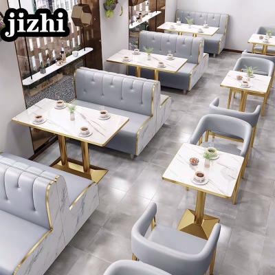 China Wholesale Modern Modern Restaurant Furniture Sets Cafe Fast Food Booth Seating Sofa Metal Dining Tables And Chairs for sale