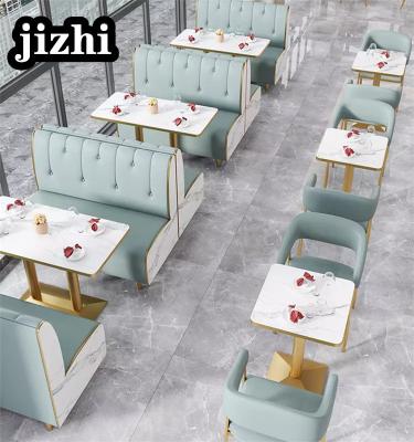 China Fashion modern simple modern white marble top dining table furniture commercial restaurant for sale