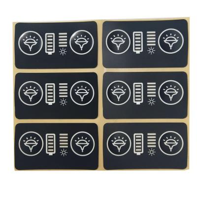 China Waterproof Custom PVC Silk Screen Sticker PVC Membrane Button Outdoor Switch Film Keypad Button Surface Sticker for sale