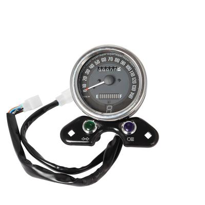 China Multifunctional Universal Motorcycle Retro LED Digital Tachometer Retro Motorcycle Tachometer USB Interface Turn Lights Motorbike Odometer For CG125 GN125 for sale