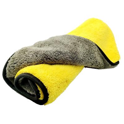 China Car Care Edgeless Detailing Korea Product Microfiber Wash Micro Compressed Fiber Cleaning Cloth 1400gsm Dry Microfiber Fleece Coral Towels for sale