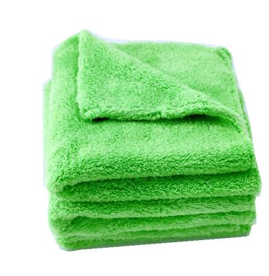 China Car wash towel 40x40 500gsm edgeless microfiber absorbent super lint durable cleaner waxing towel ho for car for sale