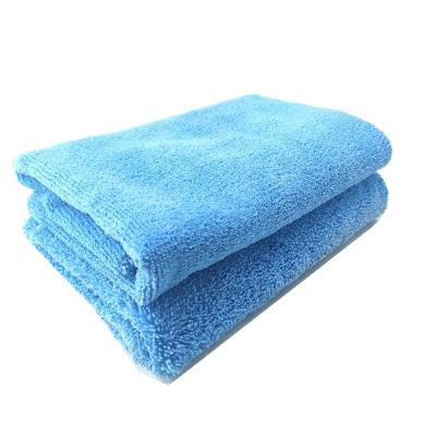 China Durable Super Absorbent 380gsm 400gsm 450gsm Car Polishing Short Pile Cloth Cleaning Towel Long Edgeless Detailing Microfiber 16