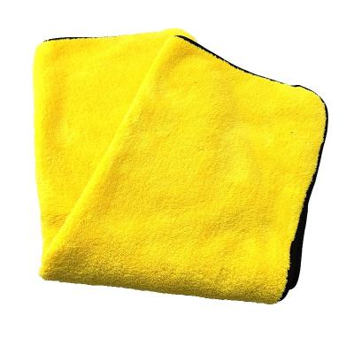 China Viable Custom Logo 40*60 40*40 1000gsm Thickened Microfiber Product Cloth Lint Car Detailing Set 3 Pcs Car Cleaning Towel With Logo for sale