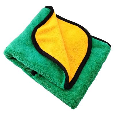 China 4 Pack 16x24 Wholistic Compressed Large Yellow Black White Water Microfiber Shower Car Retail Absorbent Drying Towels For Cars for sale