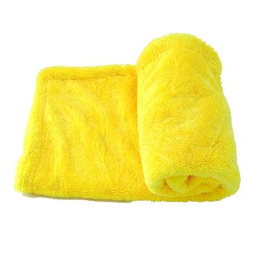 China Viable Car Cleaning Cloths Thick 60*90cm 1600gsm 1800gsm Twist Microfiber Drying Detailing Soft Towel For Car Wash Cleaning Towel for sale