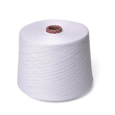 China High Quality Anti-Bacteria Ring Spun Ne 100% Raw White Polyester 20/1 Spun Yarn for sale