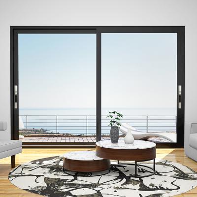 China Modern Custom Thermal Double Glazing Wholesale Custom Large Glass Automatic Sliding Doors For Sale for sale