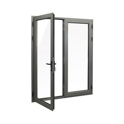 China Best Price Modern Thermal Break Soundproof Aluminum Casement Door With Security Glazing For Aluminum French Doors for sale