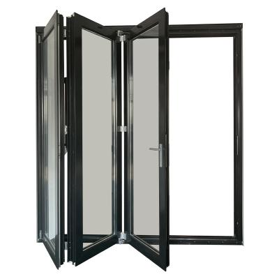 China Modern Australian Standard Aluminum Patio Folding Glass Doors with Double Tempered Glass with Low-E for Bi Fold Door for sale