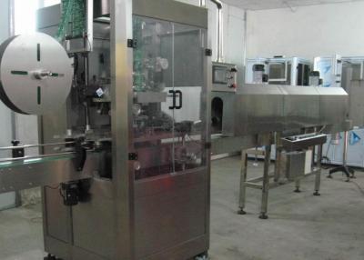 China Ausdehnungs-Ärmel-Aufkleber-Applikator Gray Sss 304 automatischer Sleeving Maschinen-380V zu verkaufen