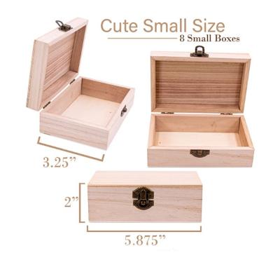 China Europe Hot Sales Wooden Crafts Wood Box for Jewelry Rectangular Wooden Storage Boxes for sale