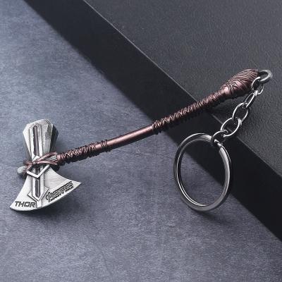 China Promotional gifts marvel storm tomahawk key chain Thor Hammer souvenir key chain for wholesale for sale