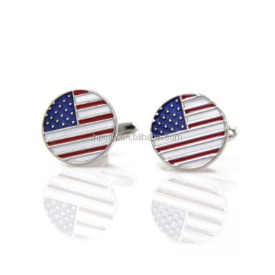 China Wholesale Popular Souvenir Gifts Custom Soft Enamel Round Cufflink Flag Cufflinks for sale