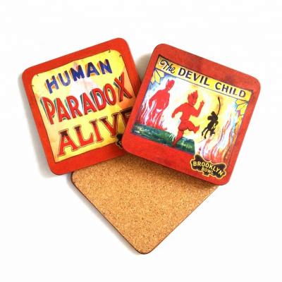 China Sustainable High Quality Cheap MDF Cork Place Mats , Cork Coaster for sale