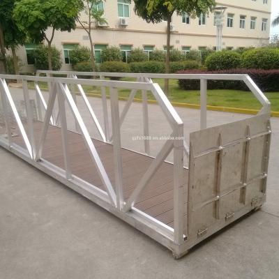 China Economic Galvanized Steel Grating Marine Dock Gangway For Marine With Railing for sale