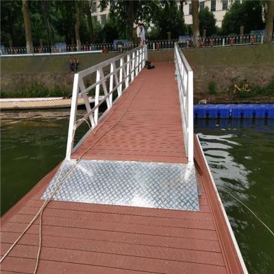 China Economic Marine Dock Wharf Ladder For Marine With Aluminum Railing Boat Gangway for sale