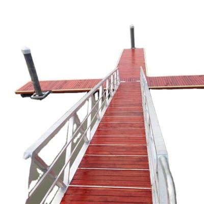 China Floating pontoon pier directly from factory simple installation aluminum pontoon floats with platform for boat for sale