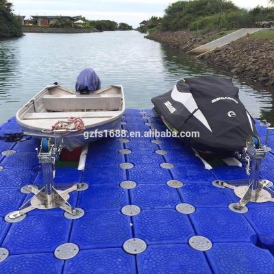 China Jet Ski Dock China Manufacture HDPE Floating Dock Dry Floating Jet Dock Plastic Cubes Jet Boat Pontoon Cubes For Sea Scooter Or Drive On Dock for sale