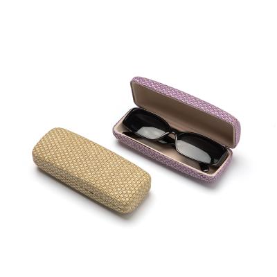 China Custom Eco-Friendly Fashion Flax Eye Glasses Packaging Metal Case Easy Carry Flax Eyeglasses Box Sunglasses Case for sale