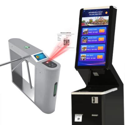 China Amusements industry solution provider single book credit card payment contact automatic self-service kiosk tagging in amusement park lobby for sale