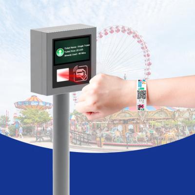 China Waterproof Solution Supplier 1D/2D Card Reader Waterproof Barcode Reader 7 Inch LCD Machine Amusement Park Display Tickets for sale