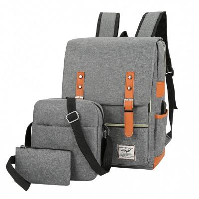 China With Amiqi 2022 USB Fashion Satchel Men Shoulder Bag Men's Backpack Male USB School Bag Filling Set P278 3pcs/set for sale