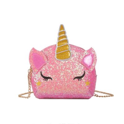 China Amiqi 2022 Latest Colorful Toddler Unicorn Girl Purses Rainbow Kids Girl Fashion Cross Body Handbags Anti-theft for sale