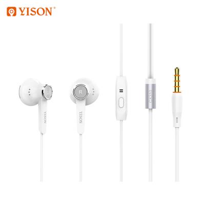 China In-ear YISON newcomer CX310 wired headphones with stereo sound for phone call, wired earphone for working for sale