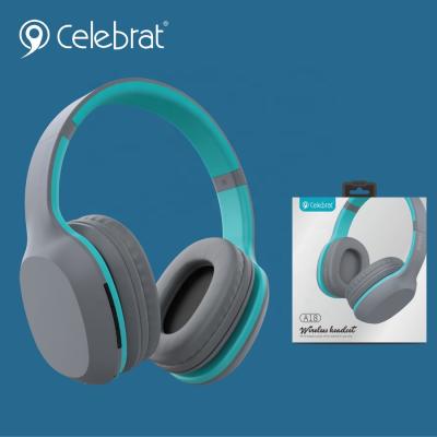 China AUX left wireless earphone. 2021 Hot Sale Celebrat A18 Gaming Headset Stereo Powerful Bass Pure Sound for sale