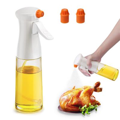 China Customized Logo 200ml Food Grade Glass Oil Spray Bottle for Kitchen Olive Oil Dispenser for sale