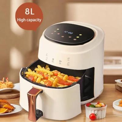 China 6L 3L Touch Screen Double Air Fryer Electric Deep Fryer Oven Smart Rack Without Oil Air Fryer Plastic for sale