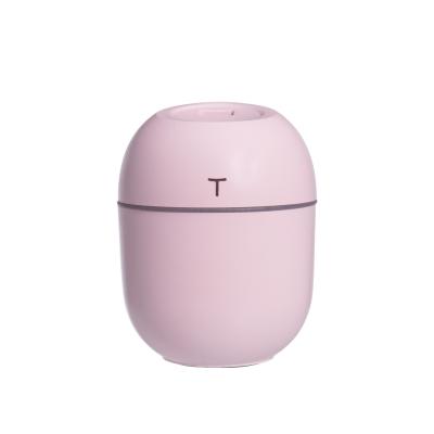 Chine Mini humidificateur d'air à ultrasons portable avec lampe de nuit LED et diffuseur d'arôme rose à vendre