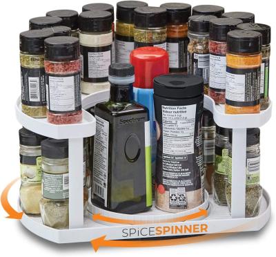 China Maximize Space and Keep Spices Organized with this Double Rotating Turntable Spice Rack for sale