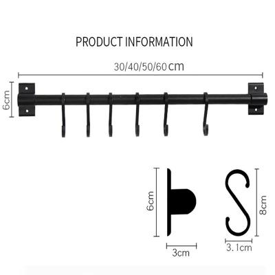 China Novedad Ganchos 30cm Varilla de metal no perforada Almacenamiento de especias para colgar utensilios de cocina en venta