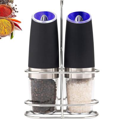 China Sustainable Kitchen Spice Salt Grinder with Blue Light Electric Salt Pepper Grinder Set for sale