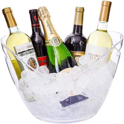 Cina 8L LED Acrilico Plastica Ice Bucket Stile di design moderno per la festa Bar Bucket Tongs Tipo in vendita