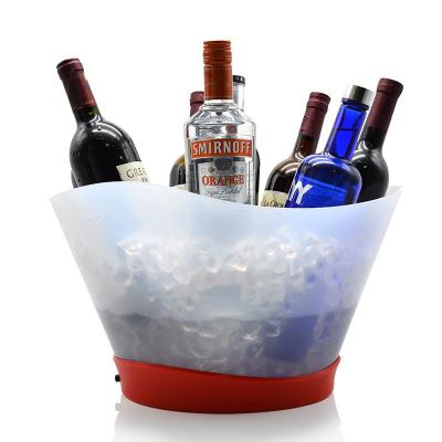 China 12L Recargable Light Up Painting Laser LED Bucket de hielo para champán y botella de vino en venta