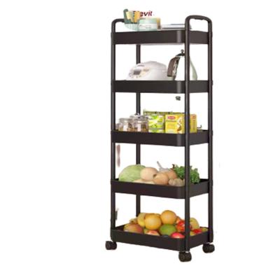 China Multi-Layer Rotatable Fruit Vegetable Storage Rack Household Storage Holder Kitchen Organizer Floor Type for sale