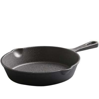 China Non-stick Pre-seasoned Cast Iron Skillet Black Sustainable Cookware for Outdoors for sale