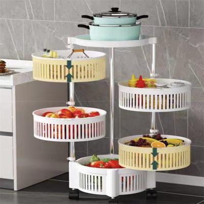 Chine Étagère de cuisine rotative en matériau métallique de design polyvalent en PP pour rangement à domicile à vendre