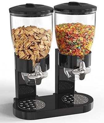 China Dispensador de cereales de tazas dobles 2L Dispensador de alimentos secos en venta