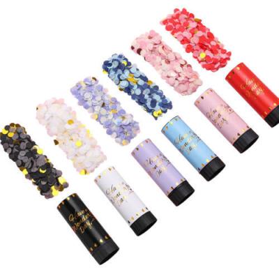 China Aangepast logo Happy Wedding Birthday Party Biologisch afbreekbaar papier Lente Confetti Poppers Te koop