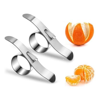 China 430 Stainless Steel Ring Mini Size Fruit Peeler Kitchen Gadget Manual Orange Peeler Sliver for sale