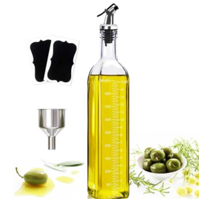 China Stocked Oil Pot Kitchen Oil Spray Bottle Transparent Glass Olive Oil Vinegar Dispenser for sale