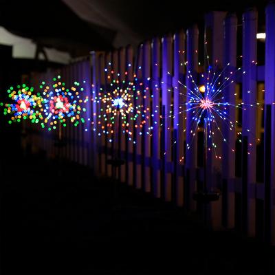 China IP65 classificado Iluminação solar de jardim de infusão de fogos de artifício para decoração de férias à venda