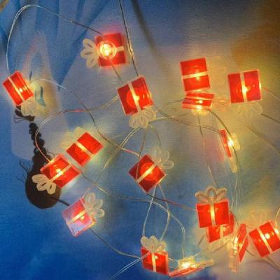 China Red LED Christmas Lights String Snowman Santa Claus Star Holiday Decorative Product for sale